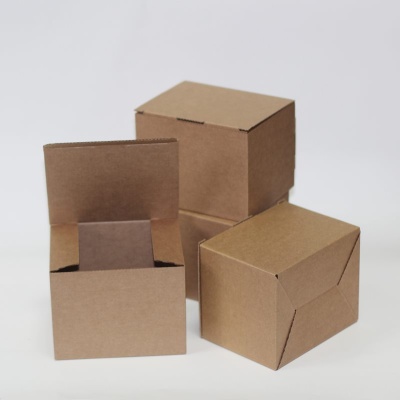 Коробка самосборная гофро (11.7х9.7х9.0 см) цвет бурый