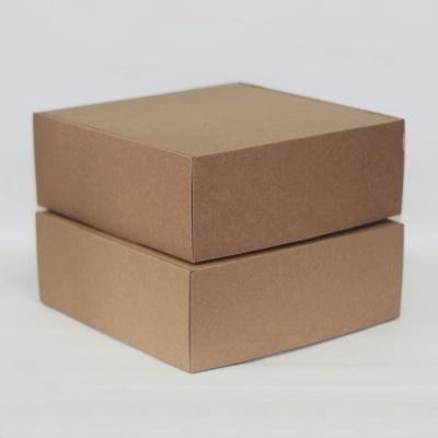 Коробка самосборная гофро (32х32х12 см) цвет бурый (4)