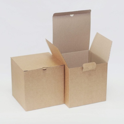 Коробка самосборная гофро (20х20х20 см) цвет бурый (2)