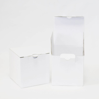 Коробка самосборная гофро (15х15х15 см) цвет белый (3