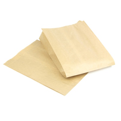 Бумажный крафт пакет с плоским дном (170x60x240 мм) цвет белый 2