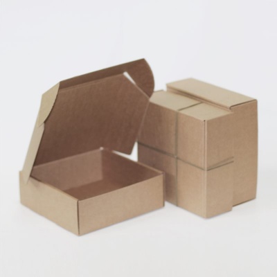 Коробка самосборная гофро (18.5х18.5х6.5 см) цвет бурый