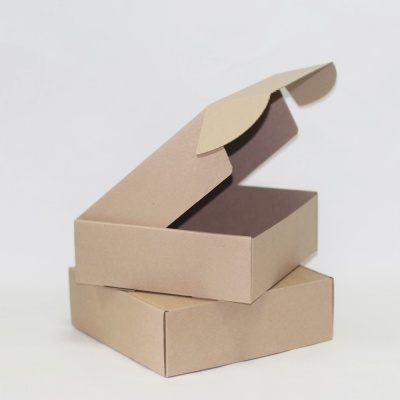 Коробка самосборная гофро (24х23х8 см) цвет бурый (2)