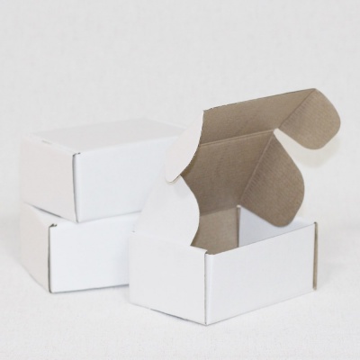 Коробка самосборная гофро (13х8.6х6 см) цвет белый 3